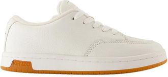Kenzo Witte Leren Lage Sneakers - Dames - Sneakers - Wit - 39 EU - Leer - Schoenen