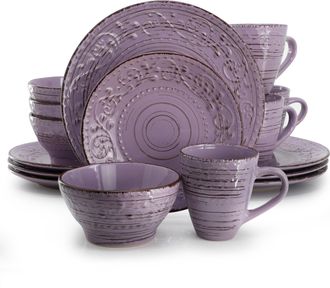 Elama Malibu 16-Piece Dinnerware Set, Service for 4