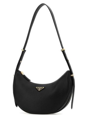 Prada Womens Black Leather Shoulder Bag Nero Borse A Mano