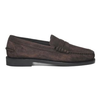 Sebago Brown Suede Hand-Stitched Moccasin - male - Sebago - Loafers - Brown - 10 1/2 UK - Shoes