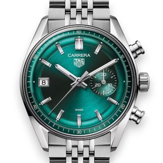 Tag Heuer Carrera Automatic Green Dial Mens Watch CBS2211.BA0048