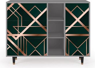 StoryZ Aparador verde 3 cajones y 1 puerta L 125 cm