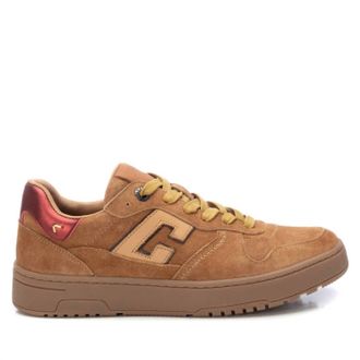 Xti Womens Leather Sneakers In Camel
