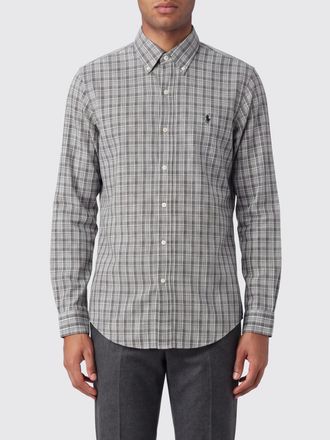 Polo Ralph Lauren Camicia slim fit a quadri in cotone con collo button-down