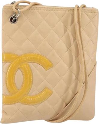 Chanel Pre-owned Cross Body Bags, female, Beige, Size: ONE SIZE Pre-owned Vintage Shoulder Bag