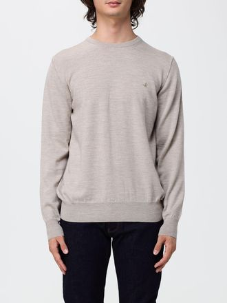 Brooksfield Maglia girocollo in pura lana con maniche lunghe e bordi a costine