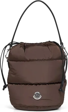 Moncler Tassen, Dames, Bruin, ONE Size, Nylon, Caradoc Bucket Bag