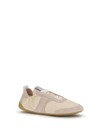 Chlo&eacute; Womens Chlo&eacute; Kick Sneakers Blushy Beige Upper: Nylon; Sole: Rubber