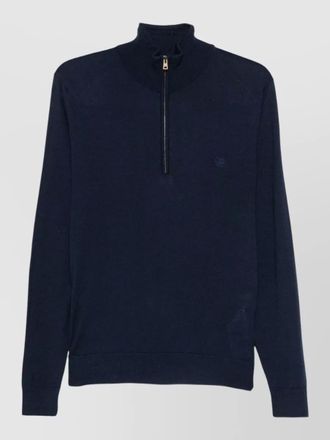 Etro fuji knit quarter zip sweater