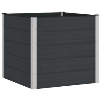 vidaXL Arriate Elevado Negro 100 X 100 X 91 Cm Vidaxl