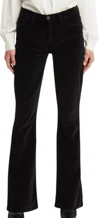 Frame Denim Womens Le High Flare Velveteen Pants In Black