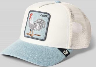 Goorin Brothers Trucker Cap mit Motiv-Patch Modell Denim Rooster in Jeansblau, Gr&ouml;&szlig;e 1