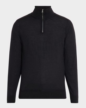 Dunhill Men & apos;s Superfine Cashmere Quarter-Zip Sweater
