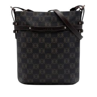 Loewe Pre-owned Canvas Crossbody Bag - Dames - Pre-owned - Bruin - Maat: ONE Size Leer