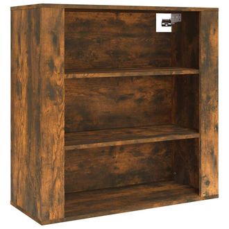 vidaXL Vidaxl - Armario De Pared Madera Contrachapada Roble Ahumado 80x33x80 Cm