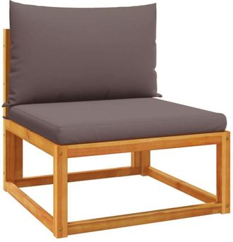 vidaXL Sof&aacute; De Jard&iacute;n Sin Brazos Con Cojines De Madera De Acacia Y Cuerda Vidaxl