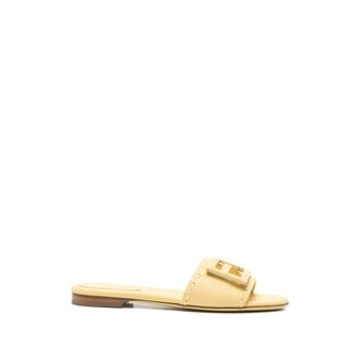 Fendi Sliders, female, Yellow, Size: 8 1/2 US Fendi Sandals Yellow