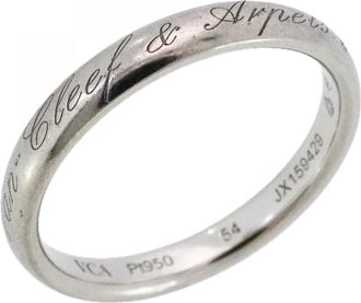 Van Cleef & Arpels Platinum 950 Band Ring (Pre-Owned)