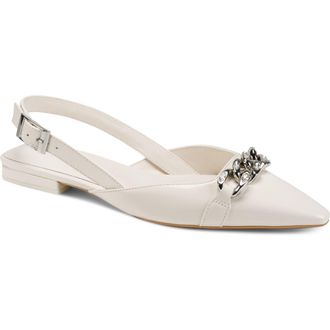 DKNY Cosetta Slingback Pointed Toe Flat in Coconut at Nordstrom, Size 5.5