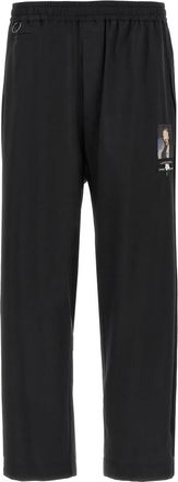 Undercover Straight Trousers, male, Black, XL, Wool-Blend Wide-Leg Trousers