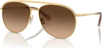 Swarovski Gouden Zonnebril - Dames - Zonnebrillen - Geel - 61 MM - Accessoires