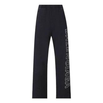 Balenciaga Outline Baggy Sweatpants Black Faded 755118TOVV29034
