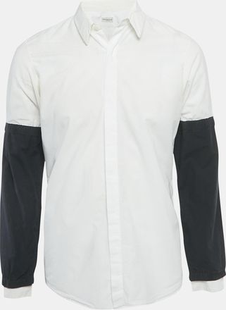 Dries Van Noten White Cotton Layered Sleeve Shirt