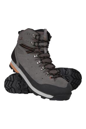 Mountain Warehouse Peak Mens Hiking Boots Lace Up Waterproof Walking Shoes Grey