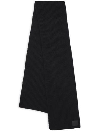 Anine Bing Sjaal met logopatch - Zwart