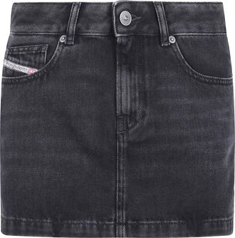 Diesel Denim Skirts - Dames - Spijkerrokken - Grijs - W27 - Denim - Rokken