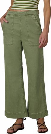 Joe's Side Zip Wide Leg Ankle Jeans In Pesto