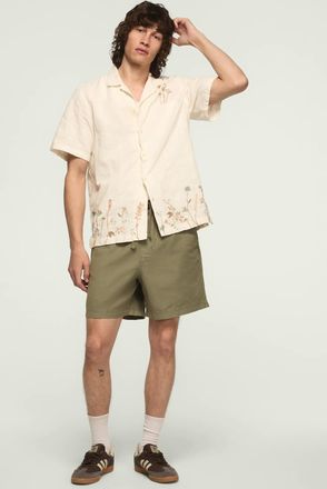 Lucky Brand Mens 6 Inch Linen Pull On Short