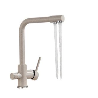 OEM Robinet De Cuisine, Filtre &Agrave; Eau Int&eacute;gr&eacute;, Design Rotatif &Agrave; 360 Degr&eacute;s, Beige Avec Point
