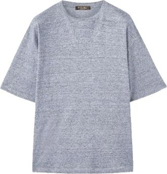 Loro Piana Mollia T-Shirt - Heren - Truien - Grijs - Maat: M Katoen