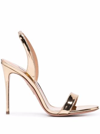 Aquazzura So Nude metallic sandalen - Goud