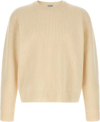 Jil Sander Beige Knitted Sweaters