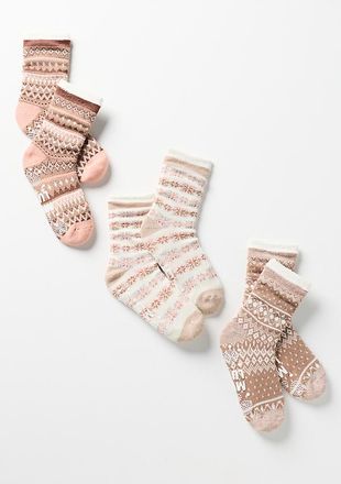 Muk Luks Tall Cozy Lounge Socks, Set of 3