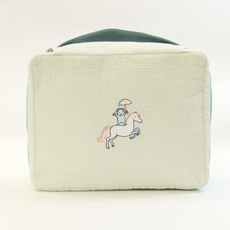Herm&egrave;s Green Vert Cotton Pouch (Pre-Owned)