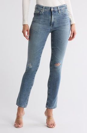 AG - Adriano Goldschmied Mari Slim Straight Jeans in 16 Years Piermont Destructed at Nordstrom Rack, Size 26