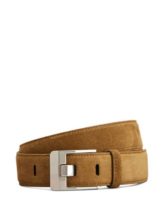Tod's sporty buckle belt - men - Calf Suede - 95 - Brown