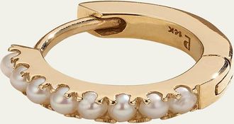 Pamela Love 14k Yellow Gold Pearl 8mm Huggie Hoop Earring, Single
