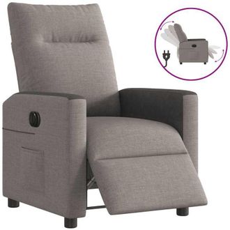 vidaXL Sill&oacute;n Reclinable El&eacute;ctrico Tela Gris Taup&eacute; Vidaxl
