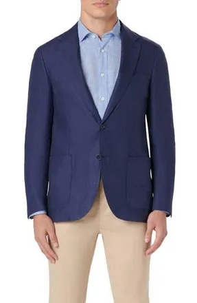 Bugatchi Linen Blazer in Navy at Nordstrom Rack, Size 38