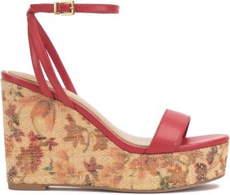 Vince Camuto Womens Emrey Platform Wedge Sandal In Salsa