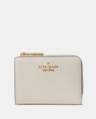 Kate Spade New York Womens Small L-Zip Wallet - Beige - One Size