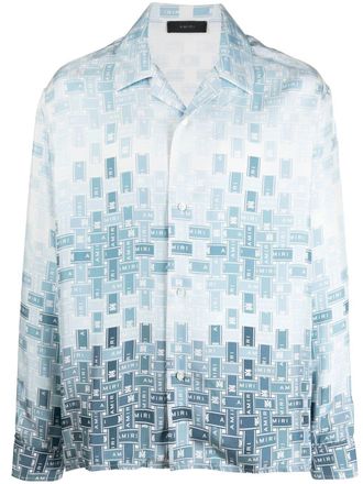 Amiri Camicia con stampa Gradient Tape - Blu
