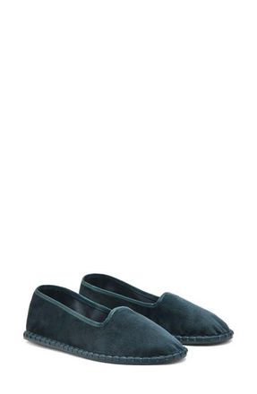 Mango Velour Loafer in Navy at Nordstrom, Size 7.5Us