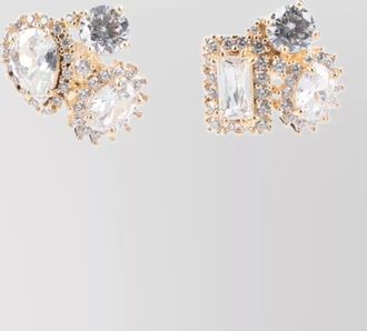 Maison Margiela cluster stud earrings mixed gemstone design