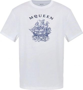 Alexander McQueen SHIP TATTOO T SHIRT Size: XL, colour: WHITE