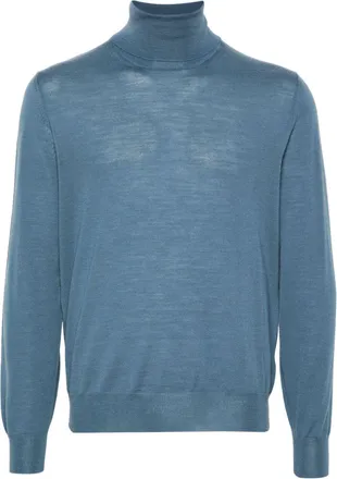 Canali roll-neck merino jumper - men - Merino - 50 - Blue